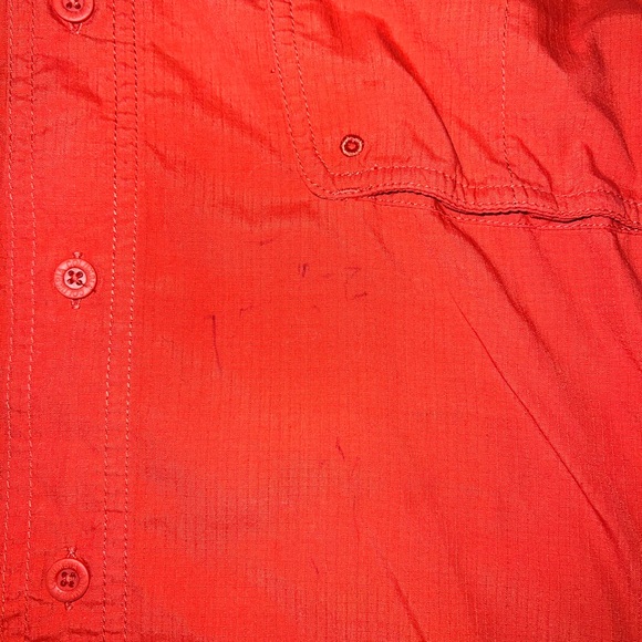 Large orange Columbia GRT short sleeve  button up - Picture 2 of 6